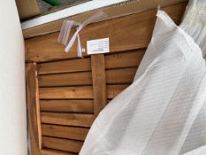 BRAND NEW IN BOX EXTENDABLE WOOD PATIO DINING TABLE RETAILS ON LINE