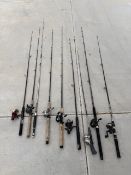 LARGE LOT OF FISHING POLES
