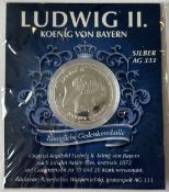 LUDWIG II - ROYAL COMMEMORATIVE SILVER MEDAL