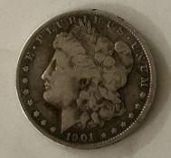 1901 US MORGAN SILVER 1 DOLLAR