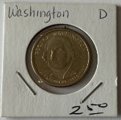 D US GEORGE WASHINGTON PRESIDENTIAL DOLLAR COIN