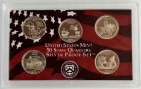 2004 UNITED STATES MINT 50 STATE QUARTERS SILVER PROOF SET