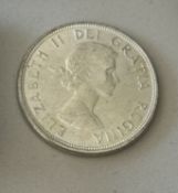 1964 CANADA CENTENIAL SILVER DOLLAR COIN