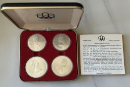1976 CANADA MONTREAL OLYMPICS STERLING SILVER 4-COIN SET