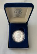 1989 LIBERTY MINT 1 OZ .999 SILVER ROLLING STONES STEEL WHEELS MEDAL