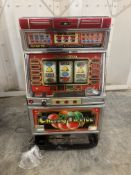 32in tall 19in wide vintage slot machine