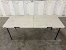 70x30in lifetime plastic foldable table