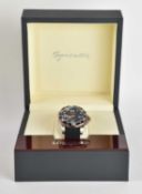 LONGINES; a cased gentleman's stainless steel automatic 30bar/300m wristwatch, the black dial set
