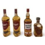 WHISKY; two bottle of Grant's Triple Wood Standfast blended Scotch whisky, both 40%, 1l, a bottle of