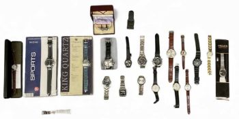 A collection of approximately twenty assorted lady's and gentleman's wristwatches, including Smiths,