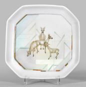 Ziertablett mit Malerei von Brigitte Holtz