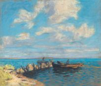 Hans-Otto Gehrcke – Fischer unter großem Sommerhimmel, Rügen.