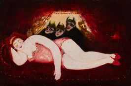 Albert Ebert – Mädchen auf dem roten Sofa.