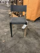 24 - Grey Metal Side Chair w/Woven Seat