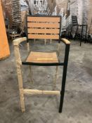 13 -Atlan Luxe Bar Stool w/Arms (Black/Teak)