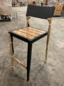 8 -Atlan Luxe Bar Stool (Black/Teak)