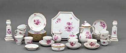 Mokkaservice Blume purpur Meissen