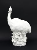 Große Tierfigur Perlhuhn, Meissen.