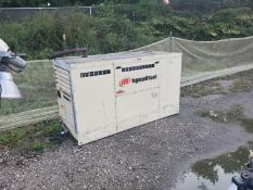 INGERSOLL RAND AIR COMPRESSOR SN:334885UBN297 powered by John Deere diesel engine, skid mounted.