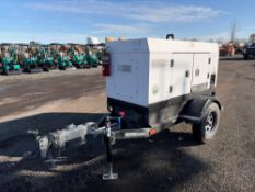 2019 WACKER G25 T4F GENERATOR SN:24491710 powered by diesel engine, equipped with 25KVA, trailer