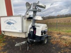 ALLMAND LIGHT PLANT powered by diesel engine, equipped with 4-1,000 watt lightbulbs, 6KW, trailer