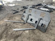 NEW 60IN. FORK FRAME W/ 42IN. FORKS SKID STEER ATTACHMENT Located: 7697 Rte 31 Bridgeport NY 13030.