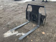 NEW 36IN. UNIVERSAL FORK FRAME W/36IN. FORKS MINI TRACK LOADER ATTACHMENT Located: 7697 Rte 31