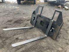NEW 45IN. FORK FRAME W/ 42IN. FORKS SKID STEER ATTACHMENT Located: 7697 Rte 31 Bridgeport NY 13030.