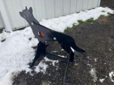 NEW 3/8IN. AR500 STEEL COYOTE SHOOTING TARGET NEW SUPPORT EQUIPMENT w/ heart flapper. Located: 7697