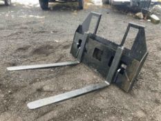 NEW 45IN. FORK FRAME W/ 42IN. FORKS SKID STEER ATTACHMENT Located: 7697 Rte 31 Bridgeport NY 13030.