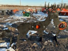 NEW 3/8IN. AR500 STEEL DEER SHOOTING TARGET NEW SUPPORT EQUIPMENT w/ heart flapper.