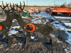 NEW 3/8IN. AR500 STEEL DEER SHOOTING TARGET NEW SUPPORT EQUIPMENT w/ heart flapper.
