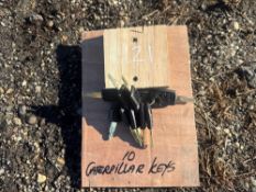 NEW (10) CATERPILLAR KEYS NEW SUPPORT EQUIPMENT