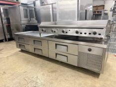 True TRCB-110-HC 110" Refrigerated Chef Base with 6 Drawers