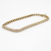 9ct gold diamond tennis bracelet (5.7g)