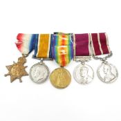 WW2 Medal Group inc Long Service Good Conduct, Victory, Meritorious Service and Star - S-32176 T SJT