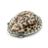 Silver Mounted Shell Snuff Box - Inscribed Mary Launt 1717