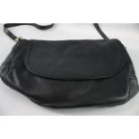 Mulberry Black Leather Hobo Shoulder Bag with Brass Hardware - w/ Brass Hardware, 2 Interior Pockets