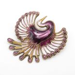 Sterling Silver 925 David Andersen Enamel Bird Brooch (15.2g)