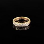 Ausgefallener Memory Ring, Meister Radolfzell, 585/14k tricolor (punziert), Gesamtgewicht 4,63g, be