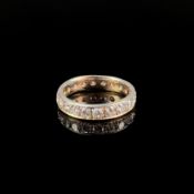 Ausgefallener Memory Ring, Meister Radolfzell, 585/14k tricolor (punziert), Gesamtgewicht 4,4g, bes
