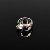 Exklusiver großer Diamant Ring, 750/18k Weißgold (getestet), Gesamtgewicht 29,7g, mittig Navette Di