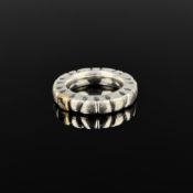 Designer Ring, Spinoly, Sterlingsilber und 900 Gelbgold (getestet), Gesamtgewicht 17,56g, mit Rohdi
