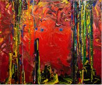 Sir Anthony Hopkins, "Electra", Acryl auf Leinwand 2008 | Sir Anthony Hopkins, "Electra", acrylic on