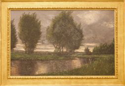 Stoiber Josef, Flusslandschaft mit Bäumen | Stoiber Josef, River Landscape With Trees