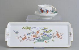Ziertasse und längliches Tablett, Meissen