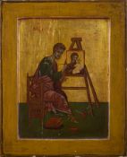 Lukas malt die Ikone der Gottesmutter