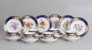 6 Kaffeegedecke 18-teilig, Meissen Amsterdamer Art, 1. Wahl