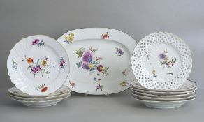 11 Meissenteile, 18. Jhdt.