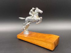 DESMO, “Steeplechaser” chrome plated car mascot,